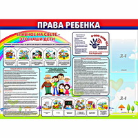 Стенд "Права ребенка" с 2 карманами - fgospostavki.ru - Ейск