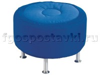 Пуф круглый на хромированных ножках - fgospostavki.ru - Ейск
