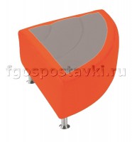 Пуф - сектор на хромированных ножках - fgospostavki.ru - Ейск