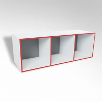 Открытая настенная полка-3-х секционная ТР3 ЛДСП  - fgospostavki.ru - Ейск