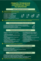 Стенд "Правила выполнения лабораторных работ по биологии" Вариант 1 - fgospostavki.ru - Ейск