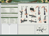 Стенд-уголок маркерный "Техника безопасности. Устройство, сборка и разборка автомата АК-74. Нормативы" - fgospostavki.ru - Ейск