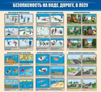 Стенд "Безопасность на воде, дороге, в лесу" - fgospostavki.ru - Ейск