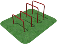 Упоры для отжимания цельносварные, разноуровневые  - fgospostavki.ru - Ейск