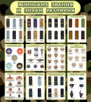 Стенд "Воинские звания и знаки различия" - fgospostavki.ru - Ейск