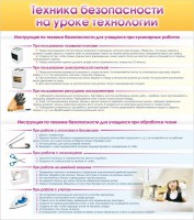 Стенд "Техника безопасности на уроке технологии" - fgospostavki.ru - Ейск