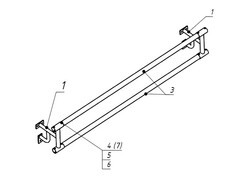 Станок хореографический пристенный (1,5 метра, двухрядный) - fgospostavki.ru - Ейск