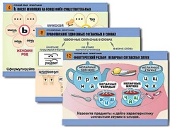 Комплект таблиц "Русский язык. Орфография" (14 таблиц, формат А1, ламинированные) - fgospostavki.ru - Ейск