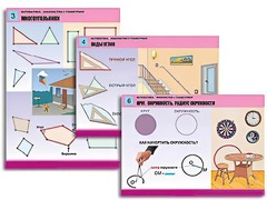 Комплект таблиц "Математика. Знакомство с геометрией" (6 таблиц, формат А1, ламинированные) - fgospostavki.ru - Ейск