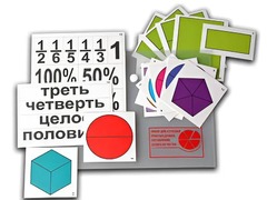 Набор для изучения простых дробей. Составление целого из частей (раздаточный) - fgospostavki.ru - Ейск