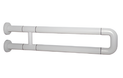 Поручень неоткидной двухопорный с антибактериальным покрытием (белый) - fgospostavki.ru - Ейск