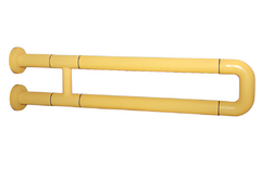 Поручень неоткидной двухопорный с антибактериальным покрытием (желтый) - fgospostavki.ru - Ейск