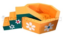 Сухой бассейн "Ромашка" восьмигранный со ступенькой - fgospostavki.ru - Ейск