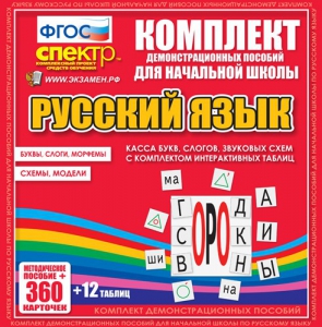 Динамические раздаточные пособия. Русский язык (комплект демонстрационных материалов). Касса букв, слогов, звуковых схем с набором интерактивных таблиц. - fgospostavki.ru - Ейск