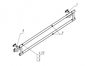 Станок хореографический пристенный (1,5 метра, двухрядный) - fgospostavki.ru - Ейск