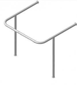 Поручень для раковины, опорой к стене (750 x 550 x 750 миллиметров) - fgospostavki.ru - Ейск