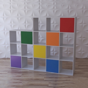 Стеллаж для игрушек и книг "Яркие акценты" - fgospostavki.ru - Ейск