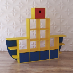 Стеллаж для игрушек "Пароход" - fgospostavki.ru - Ейск