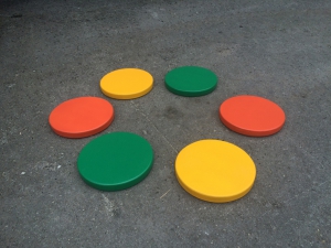 Диски цветные амортизационные деревянные (комплект 6 штук) - fgospostavki.ru - Ейск