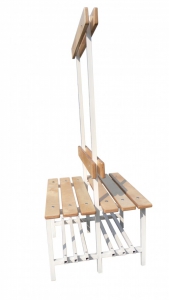 Скамья для раздевалок двухсторонняя с вешалкой - fgospostavki.ru - Ейск