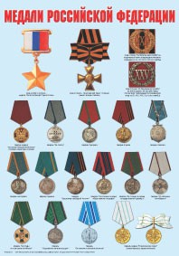 Комплект плакатов "Ордена и медали Российской Федерации" - fgospostavki.ru - Ейск