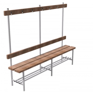 Скамья для раздевалок односторонняя с вешалкой (2 метра) - fgospostavki.ru - Ейск