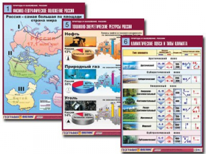 Комплект таблиц "Природа и население России" (10 таблиц, А1, ламинированные) - fgospostavki.ru - Ейск