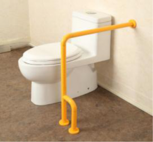 Поручень опорный с боковой опорой "Антибак" 700 х 600 х 120 миллиметров - fgospostavki.ru - Ейск