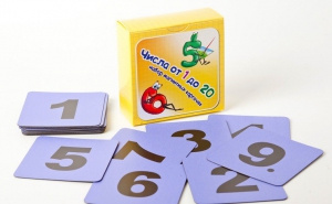 Набор магнитных карточек "Числа от 1 до 20" (фон фиолетовый) - fgospostavki.ru - Ейск