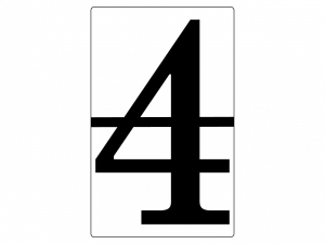 Набор магнитных карточек "Произвольный размер "4" (6 штук) - fgospostavki.ru - Ейск