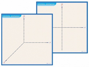 Фрагмент (демонстрационный) маркерный (двухсторонний) "Координатная плоскость" - fgospostavki.ru - Ейск