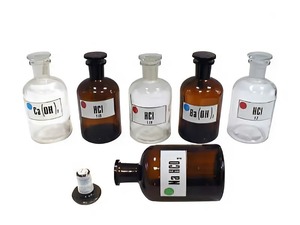 Набор склянок для растворов 250 миллилитров (с притертой пробкой) - fgospostavki.ru - Ейск