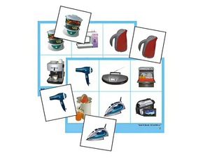 Логопедическое лото "Бытовая техника" (4 планшета, 24 карточки, цветное, ламинированное) - fgospostavki.ru - Ейск