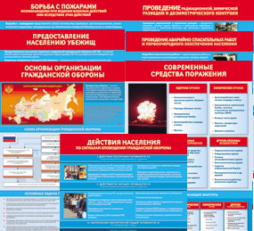 Комплект таблиц "Основы гражданской обороны (МЧС РФ)" 13 штук. - fgospostavki.ru - Ейск