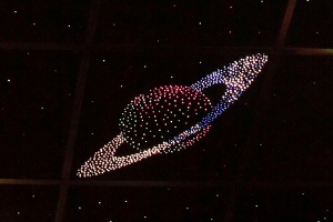 Потолок "Звездное небо с анимационным фибероптическим эффектом сатурн" - fgospostavki.ru - Ейск