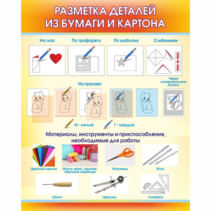 Стенд "Разметка деталей из бумаги и картона" - fgospostavki.ru - Ейск