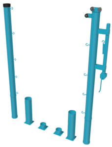 Стойки для большого тенниса с механизмом натяжения со стаканами - fgospostavki.ru - Ейск