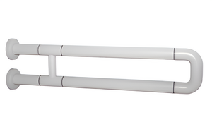 Поручень неоткидной двухопорный с антибактериальным покрытием (белый) - fgospostavki.ru - Ейск