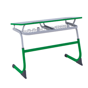 Парта SMARTY двухместная регулируемая по высоте (наклонная столешница) с антивандальной кромкой - fgospostavki.ru - Ейск