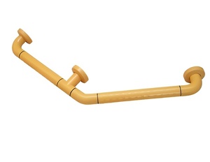 Поручень угловой трехопорный с антибактериальным покрытием (желтый) - fgospostavki.ru - Ейск