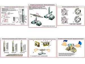 Плакаты ПРОФТЕХ "Инструменты для нарезания резьбы" (6 пл, винил, 70х100) - fgospostavki.ru - Ейск