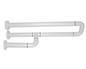 Поручень неоткидной трёхопорный с антибактериальным покрытием (белый) - fgospostavki.ru - Ейск