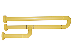 Поручень неоткидной трёхопорный с антибактериальным покрытием (желтый) - fgospostavki.ru - Ейск