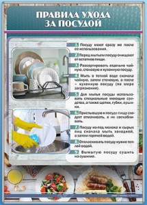 Стенд "Правила ухода за посудой" - fgospostavki.ru - Ейск