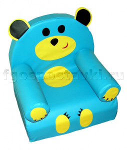 Кресло "Мишка" ВИК с подлокотниками и аппликацией - fgospostavki.ru - Ейск