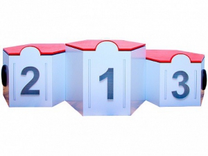 Электрифицированный интерактивный наградной пьедестал "Первый, второй, третий" - fgospostavki.ru - Ейск