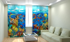 Комплект светонепроницаемых штор "Рыбки" - fgospostavki.ru - Ейск