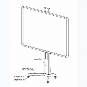 Мобильная стойка SMART-BASE DSM для интерактивных досок - fgospostavki.ru - Ейск