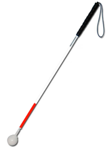 Трость телескопическая композитная с вращающимся шарообразным наконечником длинная на крючке - fgospostavki.ru - Ейск