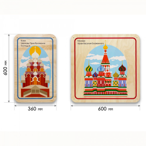Набор стеновых панелей «Памятные места России - Кижи, Москва» - fgospostavki.ru - Ейск